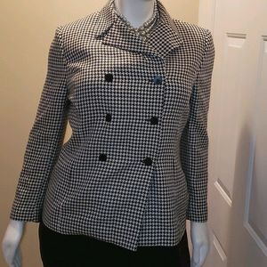 Classic Houndstooth Suit Jacket